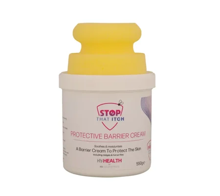 HyHEALTH STOP THAT ITCH Protective Barrier Cream with Circular Sponge by Hy Equestrian 550g