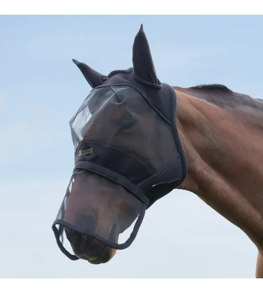 Hy Equestrian Armoured Protect Full Mask with Ears and Nose