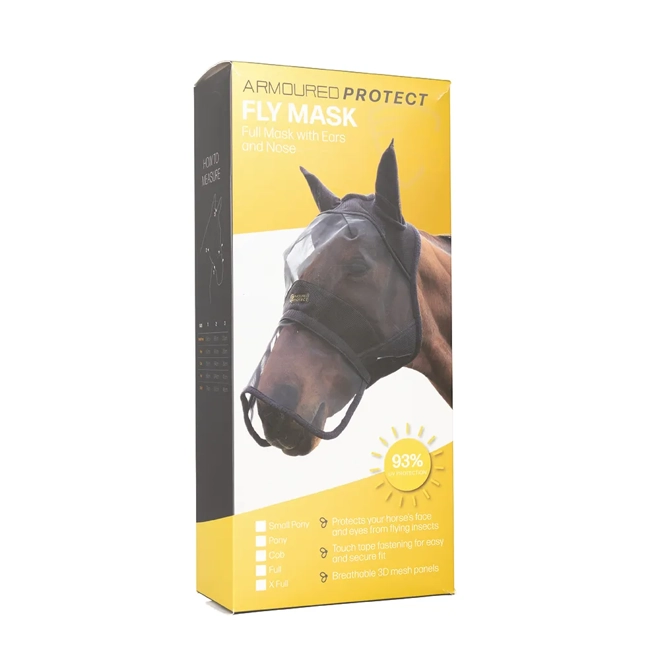 Additional Image for Hy Equestrian Armoured Protect Full Mask with Ears and Nose