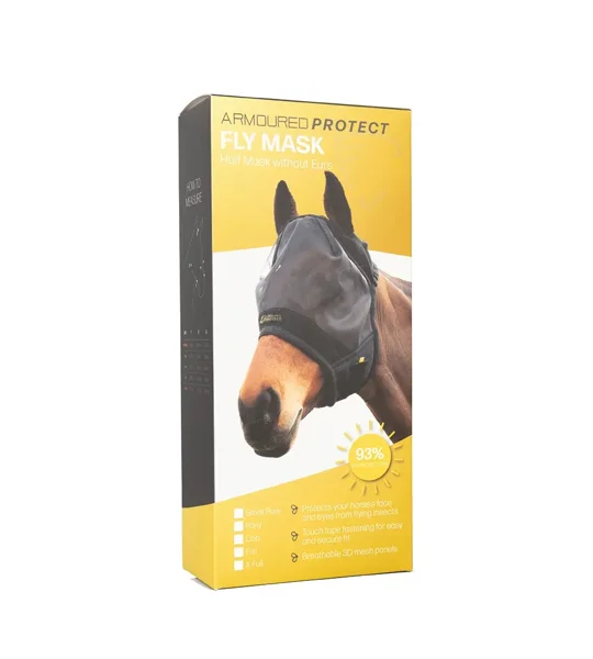 Hy Equestrian Armoured Protect Half Mask without Ears
