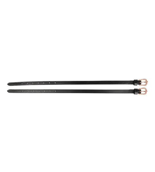 Hy Equestrian Diamante Spur Straps Black/Rose gold