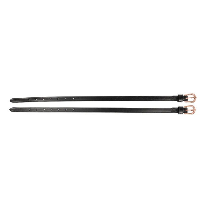 Additional Image for Hy Equestrian Diamante Spur Straps Black/Rose gold