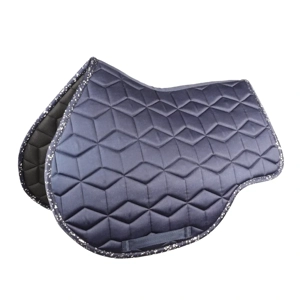 Hy Equestrian Elevate Allure Saddle Pad  Navy/Gun Metal Grey