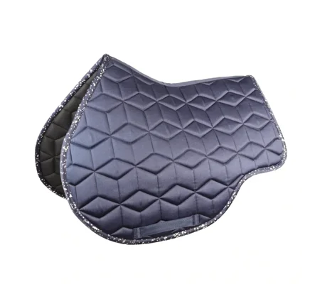 Hy Equestrian Elevate Allure Saddle Pad Navy/Gun Metal Grey