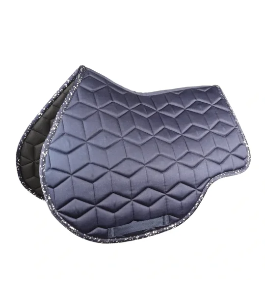 Hy Equestrian Elevate Allure Saddle Pad Navy/Gun Metal Grey