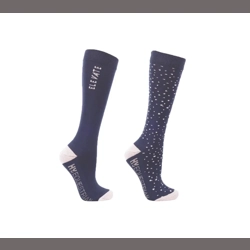 Hy Equestrian Elevate Allure Mizs Socks (Pack of 2) size  12-4