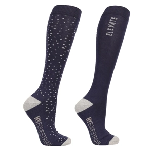 Hy Equestrian Elevate Allure Socks (Pack of 2) Adult 4-8