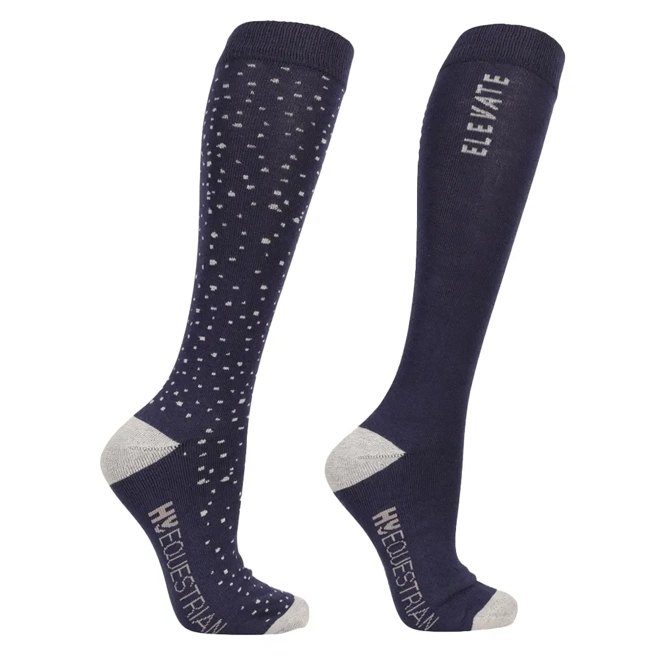 product Image for Hy Equestrian Elevate Allure Socks (Pack of 2) Adult 4-8