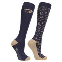 Hy Equestrian Elevate Country Socks (Pack of2) Adult 4-8