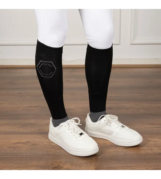 Coldstream Ancroft Cushioned Riding Socks Adult 3.5-8 Black/Grey