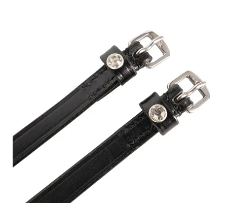 Hy Equestrian Diamante Stud Spur Straps Brown