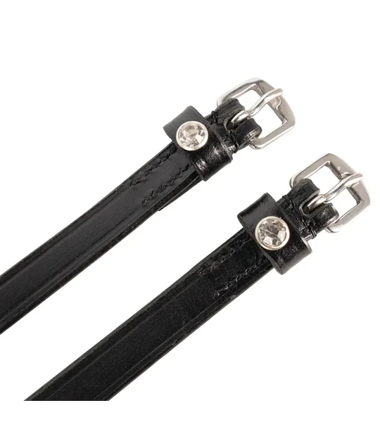 Hy Equestrian Diamante Stud Spur Straps Black