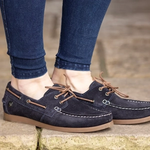 Hy Equestrian Savona Deck Shoes Navy