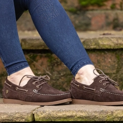 Hy Equestrian Savona Deck Shoes  Chocolate