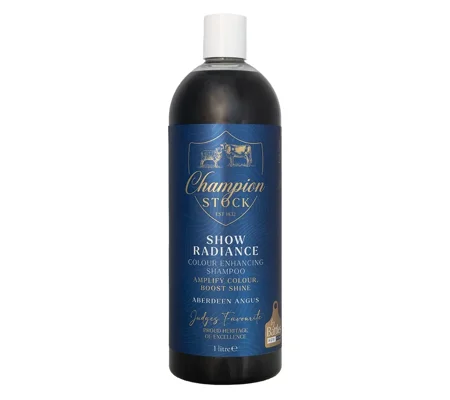 Champion Stock Show Radiance Colour Enhancing Shampoo 1 litre Aberdeen Angus