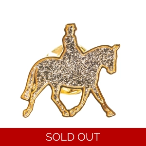 Supreme Products Glitz & Glam Horse & Rider Tie Pin - Gold/Silver
