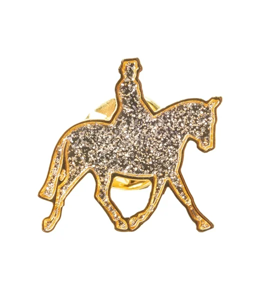 Supreme Products Glitz & Glam Horse & Rider Tie Pin - Gold/Silver