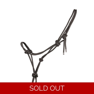 Hy Equestrian Rope Halter - Thick Cob/Full  Black