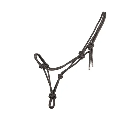 Hy Equestrian Rope Halter - Thick Cob/Full Black