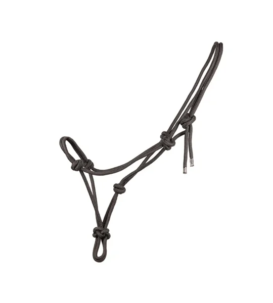 Hy Equestrian Rope Halter - Thick Cob/Full Black