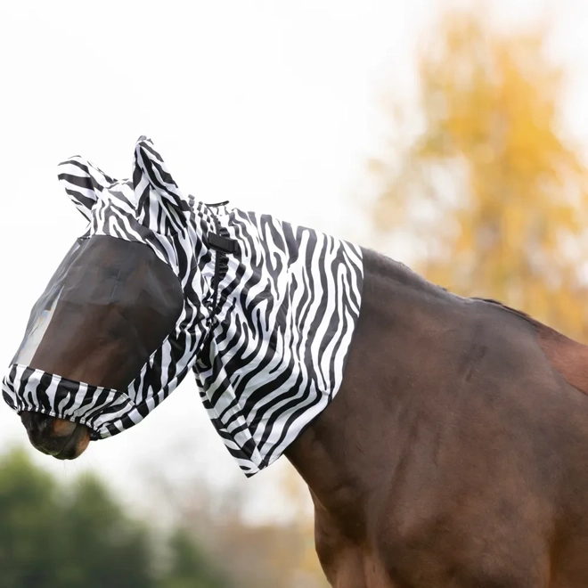 product Image for Hy Equestrian Sweet Itch Zebra Fly Mask