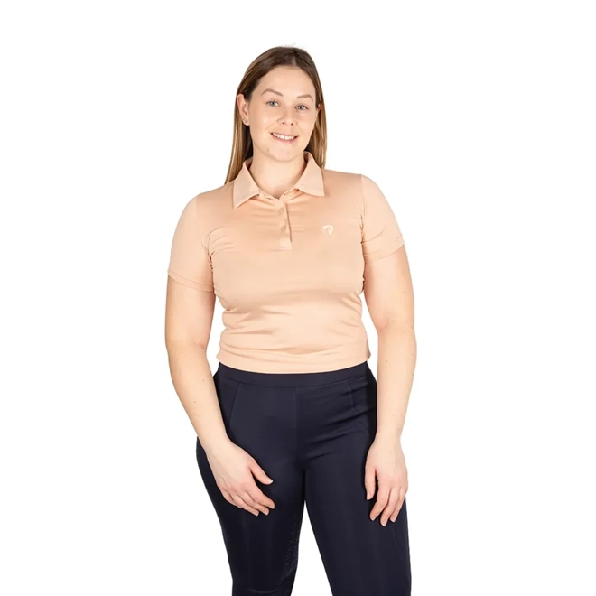 Additional Image for Hy Equestrian Elevate Essential Polo Shirt    Maple Sugar