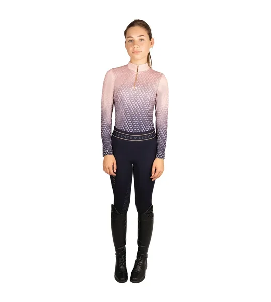 Hy Equestrian Elevate Allure Ombre Mizs Base Layer Navy/Maple Sugar