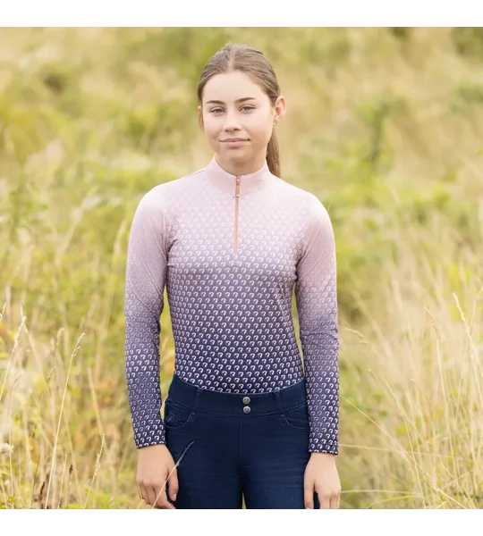 Hy Equestrian Elevate Allure Ombre Mizs Base Layer Navy/Maple Sugar