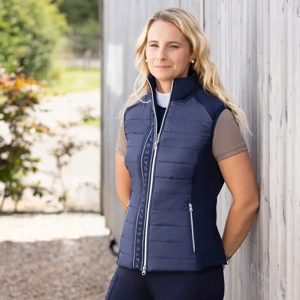 Hy Equestrian Elevate Allure Gilet  Navy/Gun Metal Grey