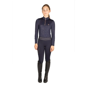 Hy Equestrian Elevate Allure Mizs Base Layer  Navy/Rose Gold