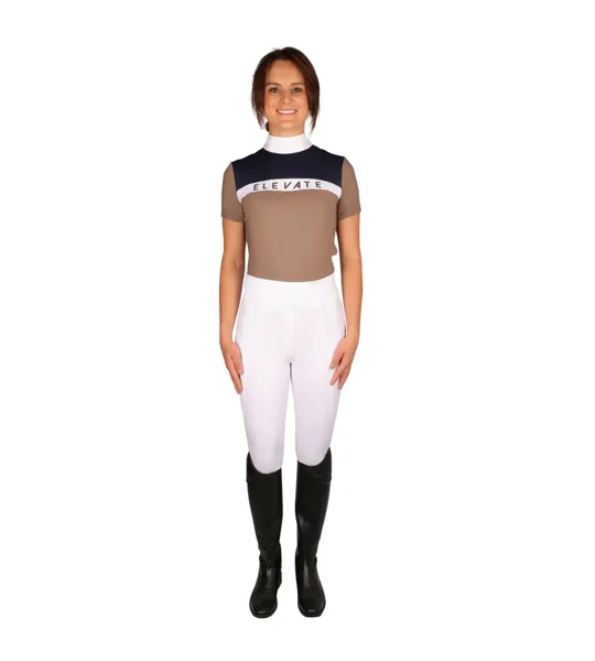 Hy Equestrian Elevate Allure Show Shirt Navy/Fossil/White