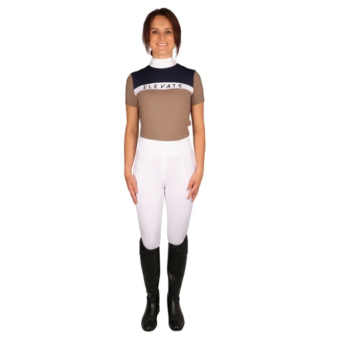Additional Image for Hy Equestrian Elevate Allure Show Shirt  Navy/Fossil/White