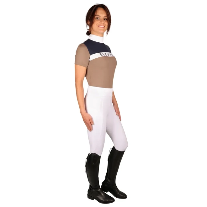 Additional Image for Hy Equestrian Elevate Allure Show Shirt  Navy/Fossil/White
