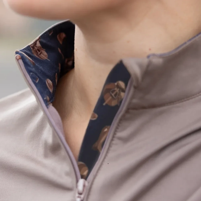 Additional Image for Hy Equestrian Elevate Country Short Sleeve Base Layer fossil