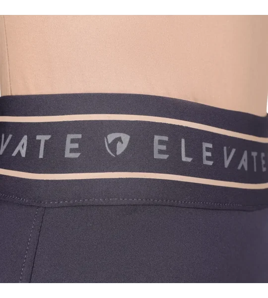 Hy Equestrian Elevate Allure Riding Tights Navy/Gun Metal Grey