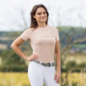 Hy Equestrian Elevate Allure T-Shirt  Maple Sugar