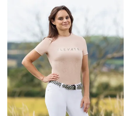 Hy Equestrian Elevate Allure T-Shirt Maple Sugar