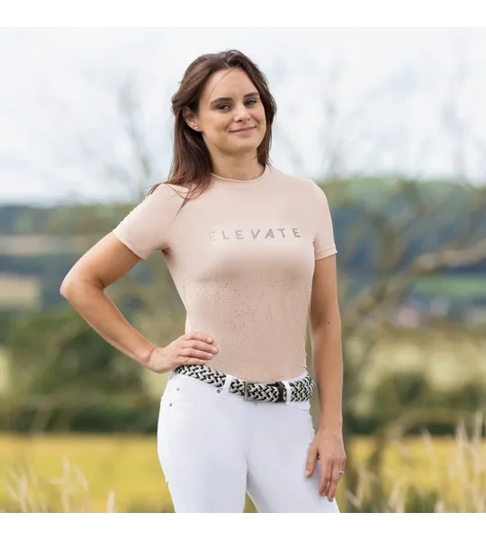 Hy Equestrian Elevate Allure T-Shirt Maple Sugar