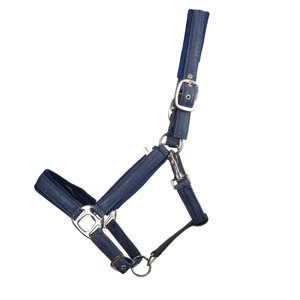 Hy Equestrian Mermaid Shimmer Head Collar and Lead Rope Set   Royal Navy