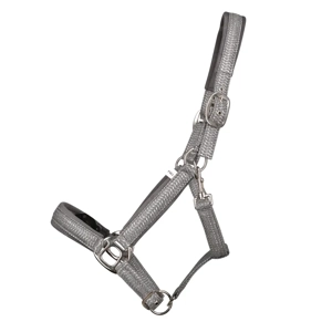 Hy Equestrian Mermaid Shimmer Head Collar and Lead Rope Set  Steel Grey