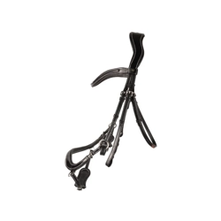 ProPresicce Pelle Drop Leather Bridle by Hy Equestrian  Black/Silver Hardware