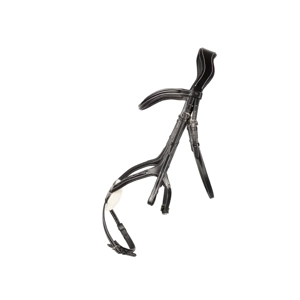 ProPresicce Pelle Grackle Leather Bridle by Hy Equestrian Black/Silver Hardware