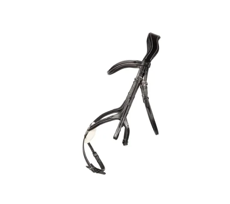 ProPresicce Pelle Grackle Leather Bridle by Hy Equestrian Black/Silver Hardware
