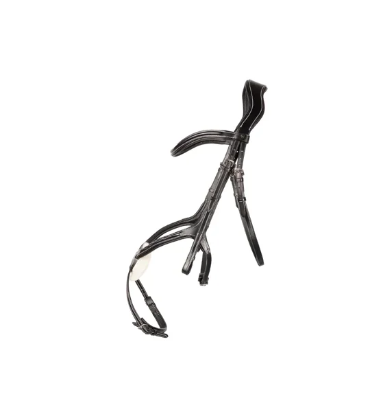 ProPresicce Pelle Grackle Leather Bridle by Hy Equestrian Black/Silver Hardware