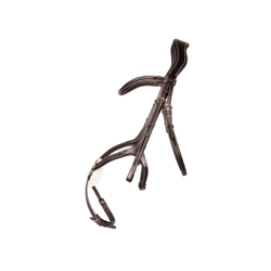 ProPresicce Pelle Grackle Leather Bridle by Hy Equestrian Brown/Silver Hardware
