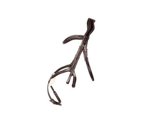 ProPresicce Pelle Grackle Leather Bridle by Hy Equestrian Brown/Silver Hardware
