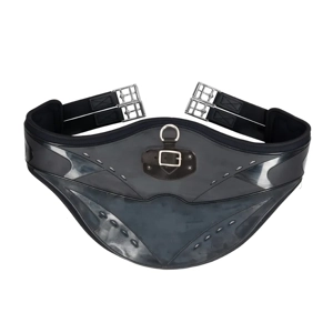 ProReaction Contoured TPU Vented Long Stud Girth by Hy Equestrian - Black