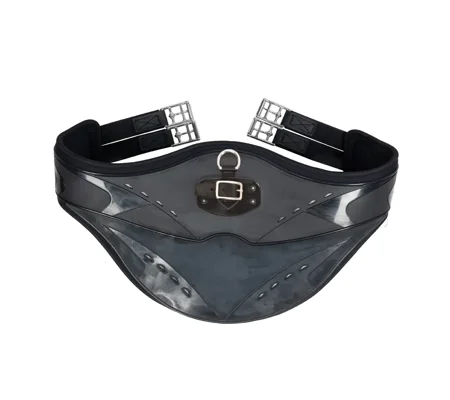 ProReaction Contoured TPU Vented Long Stud Girth by Hy Equestrian - Black