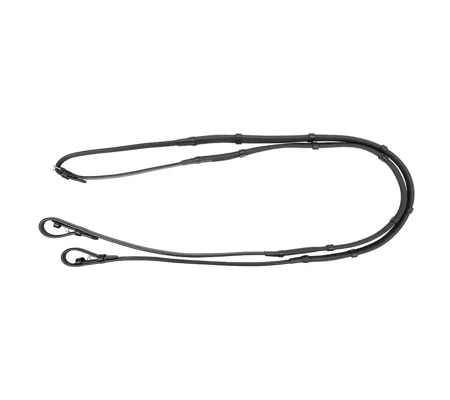 ProPresicce Softy Grip Rubber Reins with Stoppers by Hy Equestrian Black