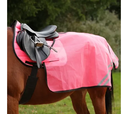 Reflector Summer Mesh Quarter Sheet by Hy Equestrian Pink